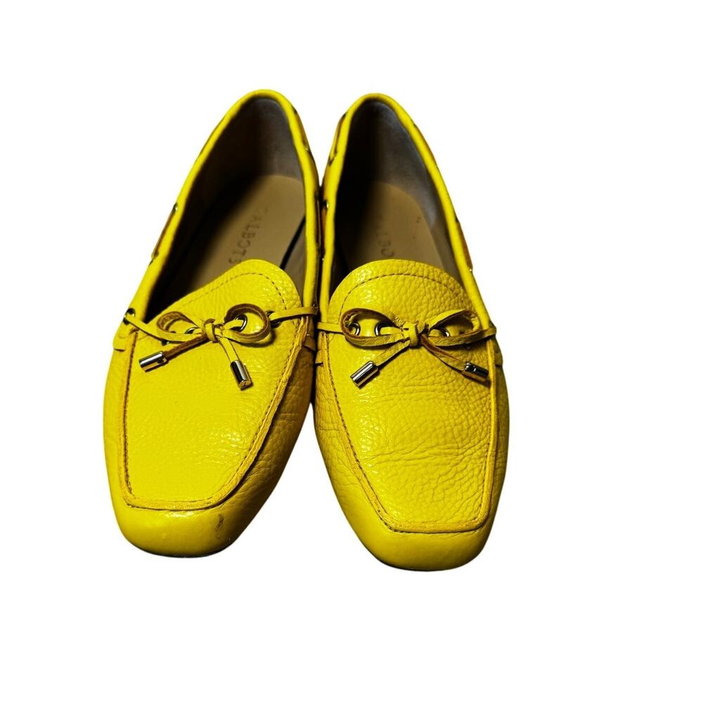 Talbot's Women's Pebbled Leather Driving Mocs/Dress Shoes  7.5, bright Yellow